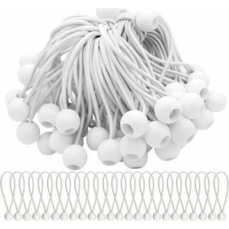 Pack of 75 Elastic Cords with Bungee Balls - Ideal for Attaching Marquees, Tents, Banners and Tarpaulins - (1/5)