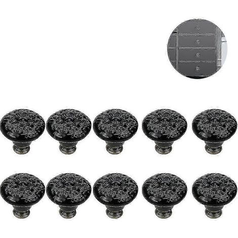 10 boutons en céramique, boutons de porte d'armoire à l'ancienne (1/5)