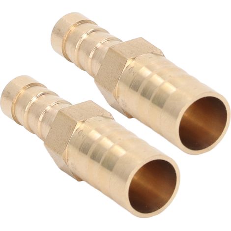 2 Stück Schlauchverbinder mit Widerhaken, Messing-Schlauchverbinder, Sechskant-Reduzierstück, Widerhakenverbinder 12 mm (1/2 Zoll) auf 8 mm (5/16 Zoll) (1/5)