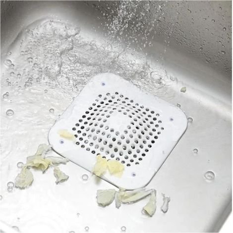 3PCS Filtre à Cheveux Anti-blocage pour Évier de Salle de Bains, Bouchon de Vidange de Sol en Silicone, Baignoire, Douche (1/4)