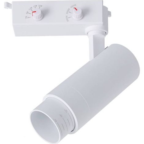 Foco carril Monofásico PIKE RAIL LED 7-9-12-15-20W, 3CCT, 15º-60º, blanco, 3000-4000-6000K (1/4)