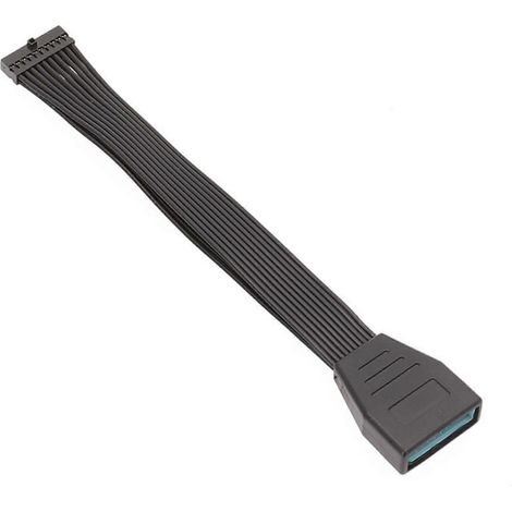 Câble d'extension de carte mère USB 3.0, câble flexible 19/20 broches, pour une transmission de données à haute vitesse. (1/5)