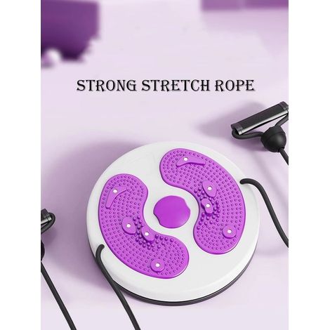 Disque De Torsion - 1 Pièce - PP - Avec Corde Et Massage - Pour Hanches Et Taille - 27,5x3,5 Cm (1/5)