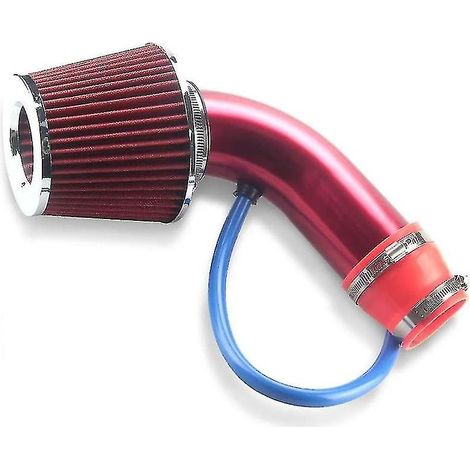 Kit d'admission d'air frais universel pour voiture, tuyau de 3 pouces, filtre automobile, kit de tuyau d'admission basse et de collier de serrage, re (1/5)