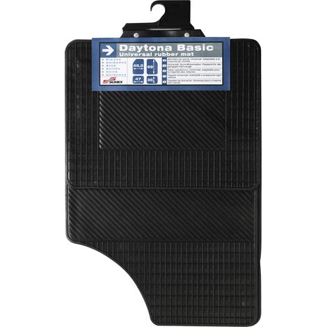 Jeu de 4 Tapis de sol - Daytona Basic - Noir Moquette (1/3)