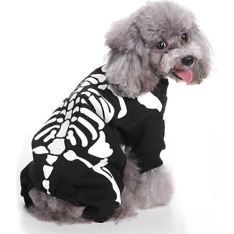 Haustierkostüm Halloween Weihnachtskostüm Hundeskelett (1/5)