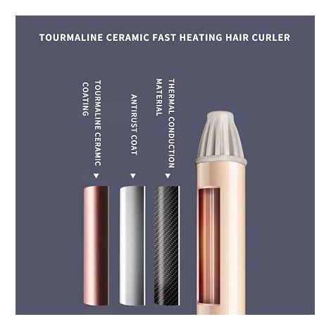 3 Barrel Hair Curler, 22mm Ceramic Tourmaline Hair Waver Curling Iron Curling Wand Curly Hair Styling Tools (1/4)