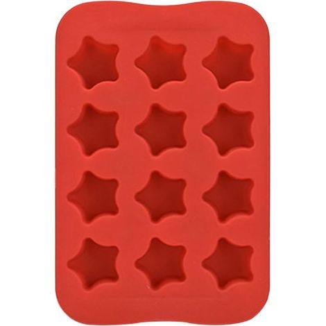 Moule silicone 12 cavités en forme d’étoile, résistant à la chaleur pour glaces, chocolats et puddings, idéal pour pâtisserie créative (1/5)