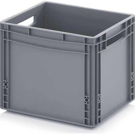 Stapelbare Eurobox – 1 Stück – Silbergraues Polypropylen – Säure- und temperaturbeständig – Werkstatt- und Garagenaufbewahrung – 40 x 30 x 32 cm (1/2)