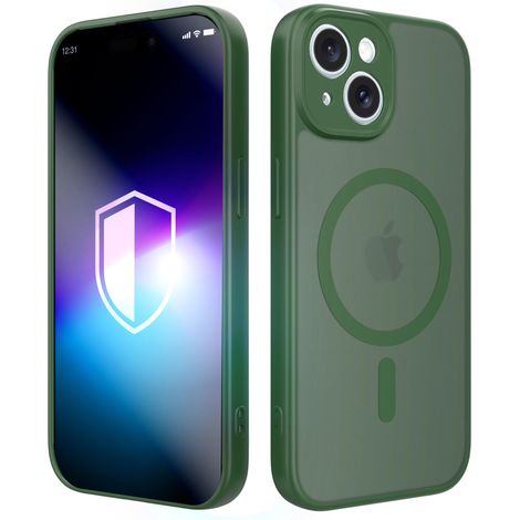 Custodia magnetica 3mk Misty per Apple iPhone 14 - Verde (1/5)