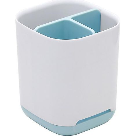 Bathroom toothbrush holder (blue), toothbrush holder with non-slip base, detachable for easy cleaning, made of ABS plastic (1/5)