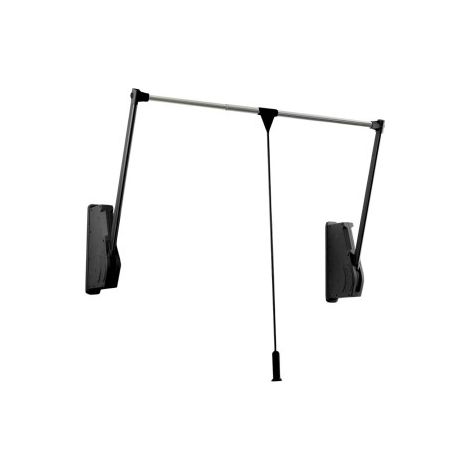 Penderie escamotable double 10 kg - fixation murale - WALL LIFT - noir - AMBOS