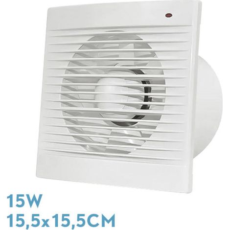 [PRODUIT D'OCCASION] FABRILAMP - ventilateur extracteur d'air de bain carré &gt pour tubes de Ø 10 cm (15 W, 2200 tr/min, 230 V), couleur blanc