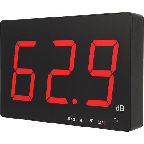 Sonomètre mural avec écran LCD de 9,6 pouces, mesure du niveau sonore de 30 à 130 dB pour bureau (1/5)