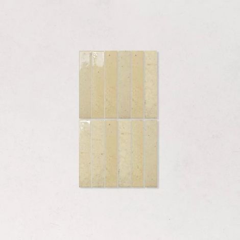 Faience Effet Zellige Beige SABIL 2,8x15cm Vanilla (1/5)