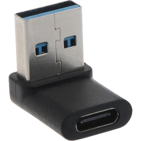 USB 3.0 Stecker auf Typ-C Buchse Adapter Daten- und Ladekonverter 90 Grad abgewinkelt (1/5)