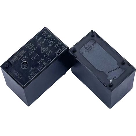 Matsukawa 835-1A-BC 24VDC 10A relay, set of 4 pins with normally open contacts, new original product.
