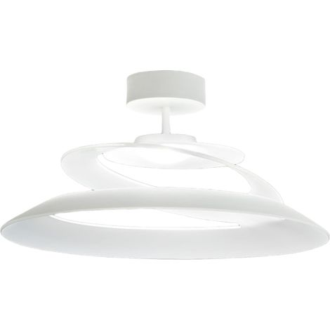 Plafonnier Led Intégré Aragon 18 W 1760 Lm 3000 K Blanc - Structure En Métal Et Verre - Design Élégant Et Variateur À Coupure De Phase (1/3)