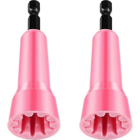 Outil de torsion de fil (2 pièces) - Perceuse, pince à dénuder, connecteur à tordre, toupie à tordre les fils - Rose (1/4)