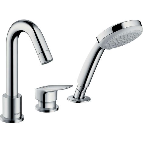 Hansgrohe Logis - Wannenrandarmatur, 3-Loch Montage, Chrom 71313000 (1/2)