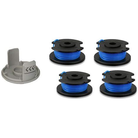Ryobi One Plus AC14RL3A 18V 24V 40V Bobina di ricambio da 3 m 0,1 cm, alimentatore per automazione cordless con cappuccio AC14HCA (4 bobine, 1 cappuccio) (1/5)