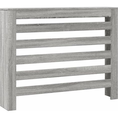 Cache-radiateur sonoma gris 104x20x82 cm bois d'ingénierie
