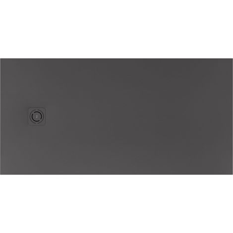 Receveur de douche extra plat en Stonex® Terran-N+Grille Twist - 1800x900mm - Onyx (1/2)