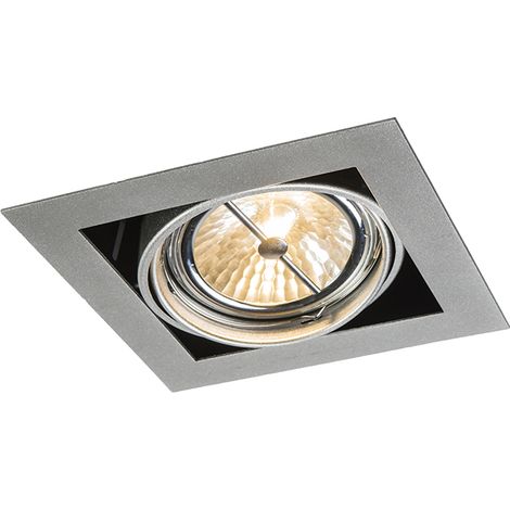 QAZQA Faretto da incasso in acciaio G53 111mm regolabile - Oneon