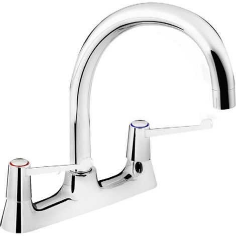 Bristan VAL2 DSM C 6 CD Lever Deck Sink Mixer Chrome Tap + 6in Levers & Ceramic Disc Valves (1/2)