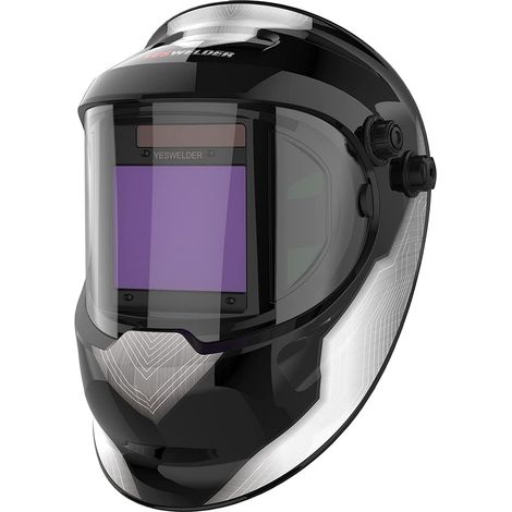 Masque Soudure True Color Vision 10x8,2cm, avec Vue Latérale  Casque de soudeur auto-obscurcissant, vision large, quatre capteurs, teinte DIN 4/5-9/9-13, pour TIG, MIG, ARC, CUT (1/5)