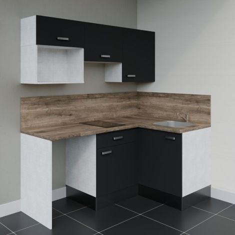 Kitchenette d'angle KA03L-PT avec plan de travail et évier