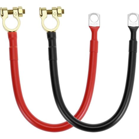 pièces câble Batterie Voiture 3AWG 30 cm avec cosses à Anneau M10, 12 V-24 V, Max. 125 A, pour Automobile, Moto, Camion, Camping-Car, Bateau (1/5)