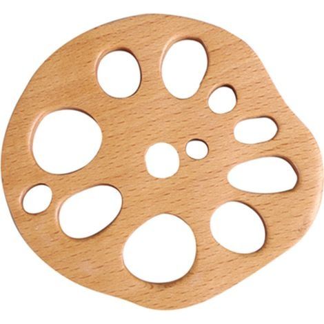 Spot créatif tasse caboteur en bois isolation thermique kung fu thé porte-gobelet hêtre racine de lotus pièce caboteur ensemble de 4