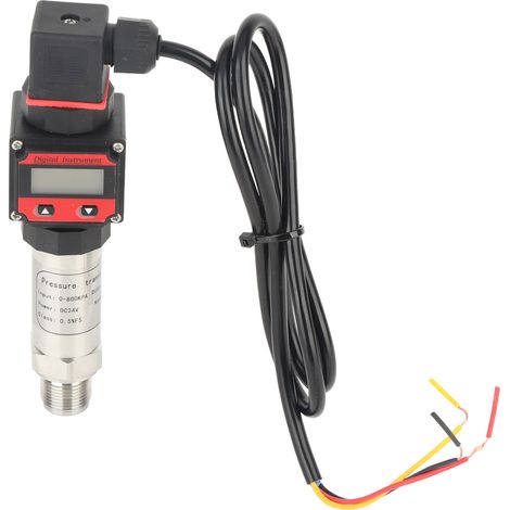 Capteur de pression en alliage d'aluminium, transmetteur gaz-eau, affichage numérique LCD, 0-10 V CC/24 V CC, 0-800 kPa (1/5)