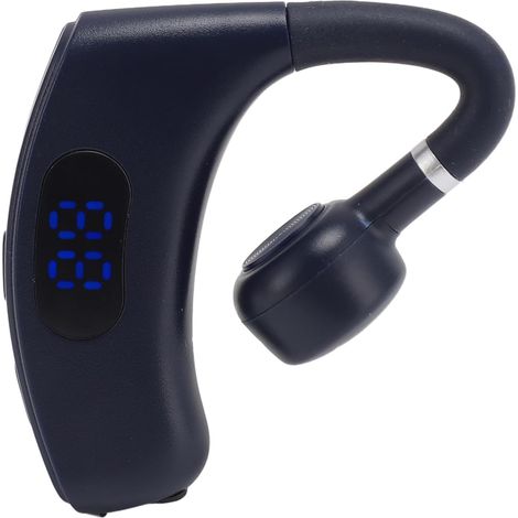 Casque Bluetooth à Oreille Unique, écouteur sans Fil Antibruit avec Affichage Numérique et Microphone Rotatif à 180 Degrés, pour la Conduite, Le Bureau, Les Affaires (Blue) (1/5)