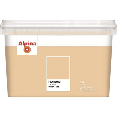 Alpina Wandfarbe Pantone matt peach fuzz 2,5 L Wandfarbe (1/3)
