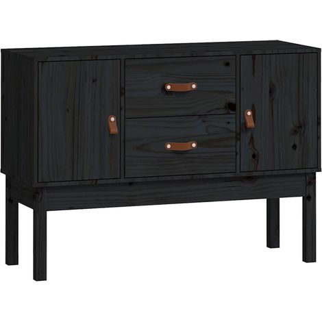 Maison Exclusive - Aparador madera maciza de pino negro 110x40x78 (1/5)