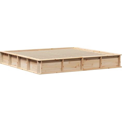 Lit adulte,Cadre de lit Pin massif 210 x 118 x 30 cm Pin massif CFW7053750 (1/5)