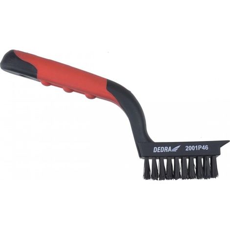 Spazzola metallica DEDRA a 5 file - nylon 180mm, manico bimateriale