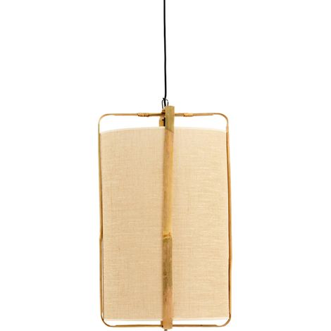 Light & Living - hängeleuchte - Sendai - beige - bambus jute - Ø
