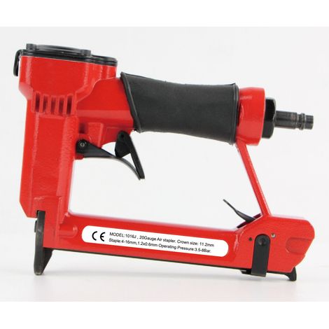 Agrafeuse pneumatique pour tissus d'ameublement, agrafeuse à air comprimé de calibre 21, largeur d'agrafe de 1/2 pouce, pour agrafes de 1/4 à 5/8 pouce, livrée avec 3000 agrafes. (1/4)
