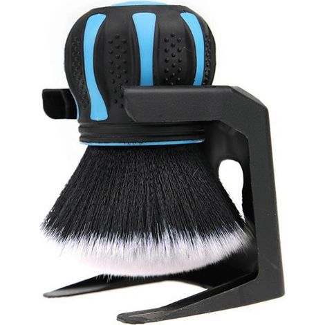 Brosse de nettoyage automobile souple de qualité supérieure, brosse incurvée professionnelle de grande taille pour l'intérieur de voitures et de camions - Outil de dépoussiérage ergonomique avec poign (1/5)