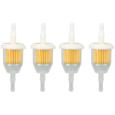Aramox Lot de 4 Filtres à Carburant GY20709 pour Tondeuses à Gazon 1/4 et 5/16 Filtre à Carburant pour Tracteurs de Jardin Tondeuses à Gazon Zero Turns Chariots de. (1/5)