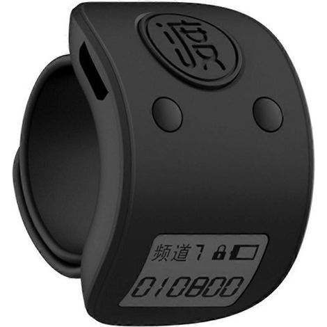 Mini compteur électronique numérique LCD à anneau pour doigt, 6 chiffres, rechargeable, avec fonction Clicker-Bl (1/5)