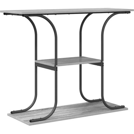 Table console，Table d'appoint，Bout de canapé，Meuble d'entrée Gris Sonoma 101 x 35 x 80,5 cm Bois d'ingénierie