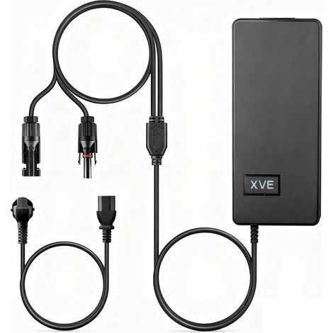 Caricabatterie da rete MC4, 54V/3A 162W, per la ricarica di dispositivi SolarFlow, adatto all'uso in inverno e in caso di pioggia, per 1200 / Hub 2000 / AIO 2400 / Solix (1/5)