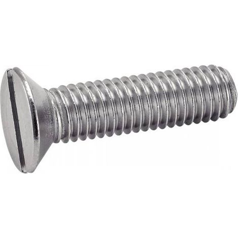 50 Vis à Métaux Tête Fraisée Fendue 10 x 120 mm - DIN 963 - ISO 2009 - NFE25-123 - UNI 6109 - Inox A4 - D-Work