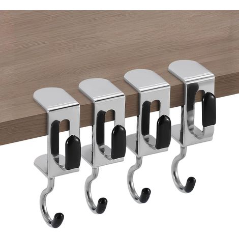 Ganchos de mesa de 4 piezas, ganchos ajustables para bolsos, gancho de mesa para colgar llaves, bolsos, sombreros y paraguas. (1/5)