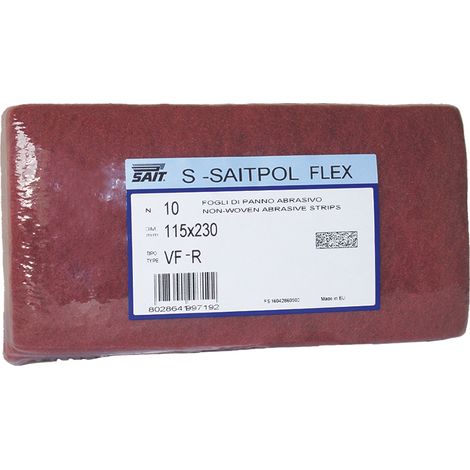 Sait FOGLIO ABRASIVO SCOTCHBRITE SAITPOL FLEX mm. 115x230. tipo VF 10.00 pz