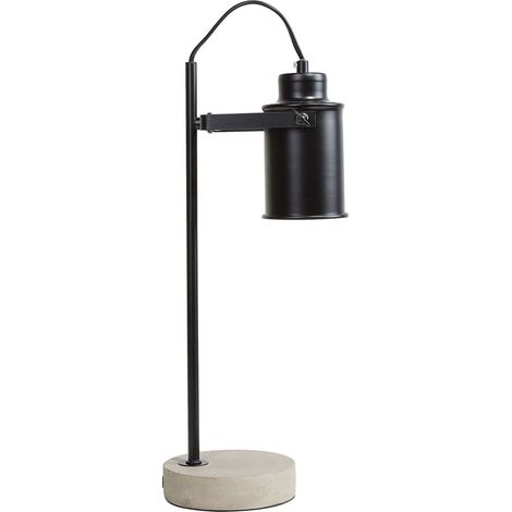 Table Lamp Black Industrial Adjustable Spotlight Concrete Base MUNDAKA